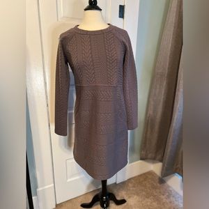 Prana Long Sleeve Mini Dress, Dark Gray, Size Small